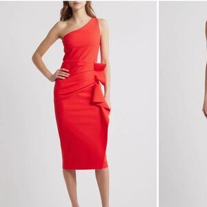 Chiara Boni One-Shoulder Red Dress